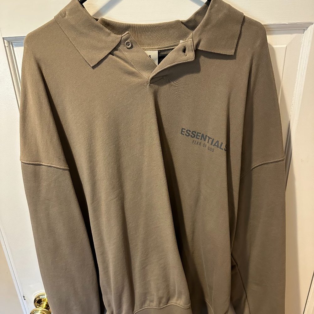 Essentials Long Sleeve Polo Pullover